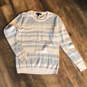 Gray and cream striped Banana Republic sweater